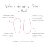Silicone Accessory Tether 2-Pack: Pink