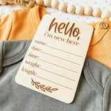 Baby Birth Announcement Sign - Hello World Branch Rectangle