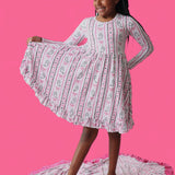 *PREORDER* BOO AND BOWS LONG SLEEVE DREAM RUFFLE DRESS