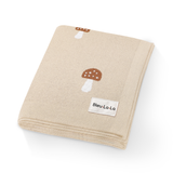 100% Luxury Cotton Swaddle Receiving Baby Blanket - Carmel Mushroom