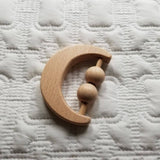 Wooden Moon Rattle Toy