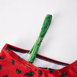 Girls Watermelon Irregular Sling Swimsuit