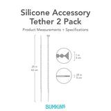 Silicone Accessory Tether 2-Pack: Pink