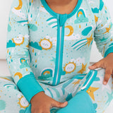 Baby Bamboo Pajamas - Convertible Sleeper  - Astro