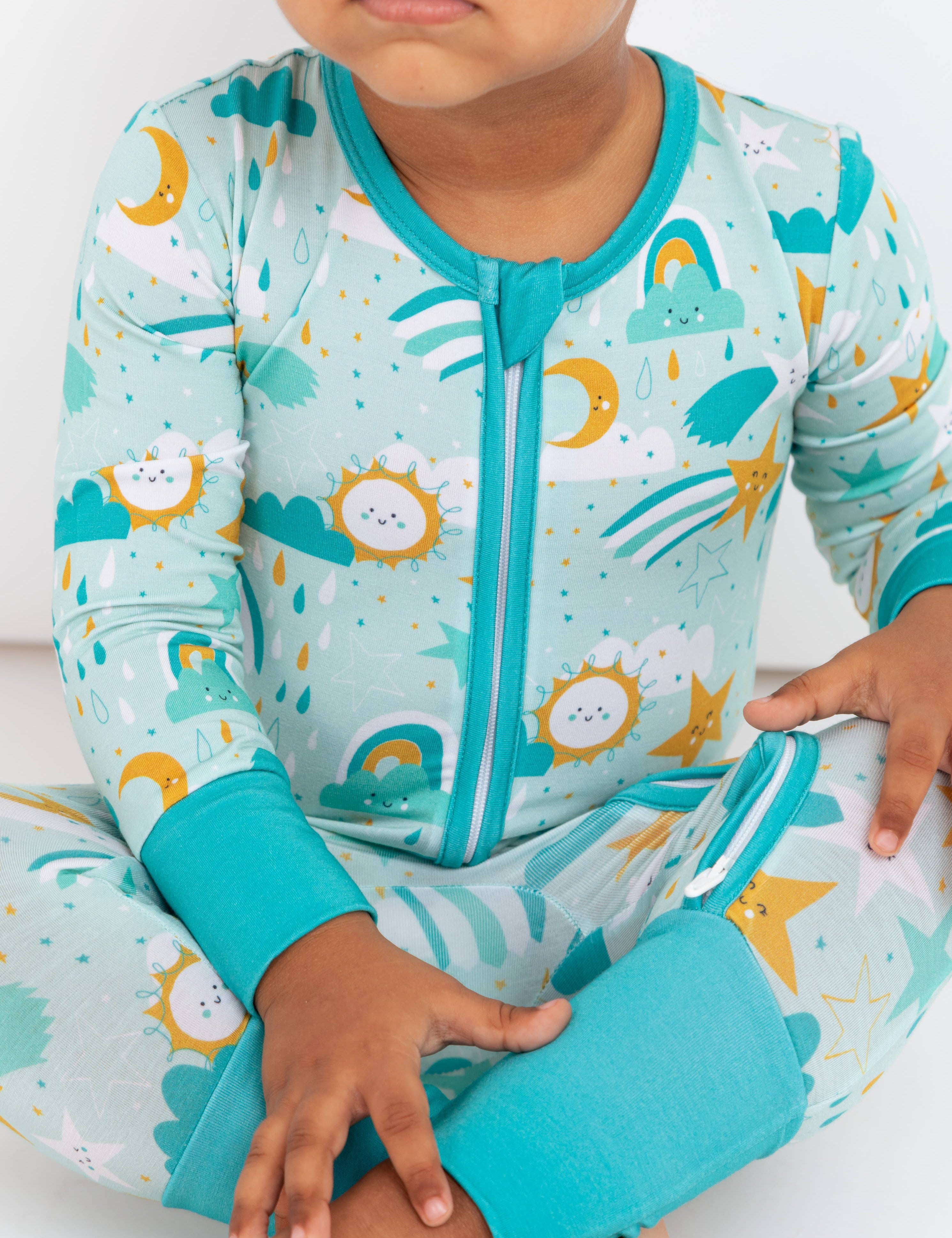 Baby Bamboo Pajamas - Convertible Sleeper  - Astro