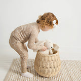 Bamboo Toddler Two-Piece Pajama Taupe - Woodland Animal