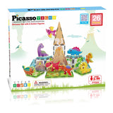 26pc Magnetic Tile Dino Theme Construction Block Set