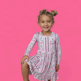 *PREORDER* BOO AND BOWS LONG SLEEVE DREAM RUFFLE DRESS