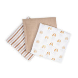 3pk Muslin Receiving Blankets - Rainbows