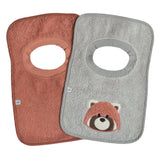2 Terry bibs set - Red panda