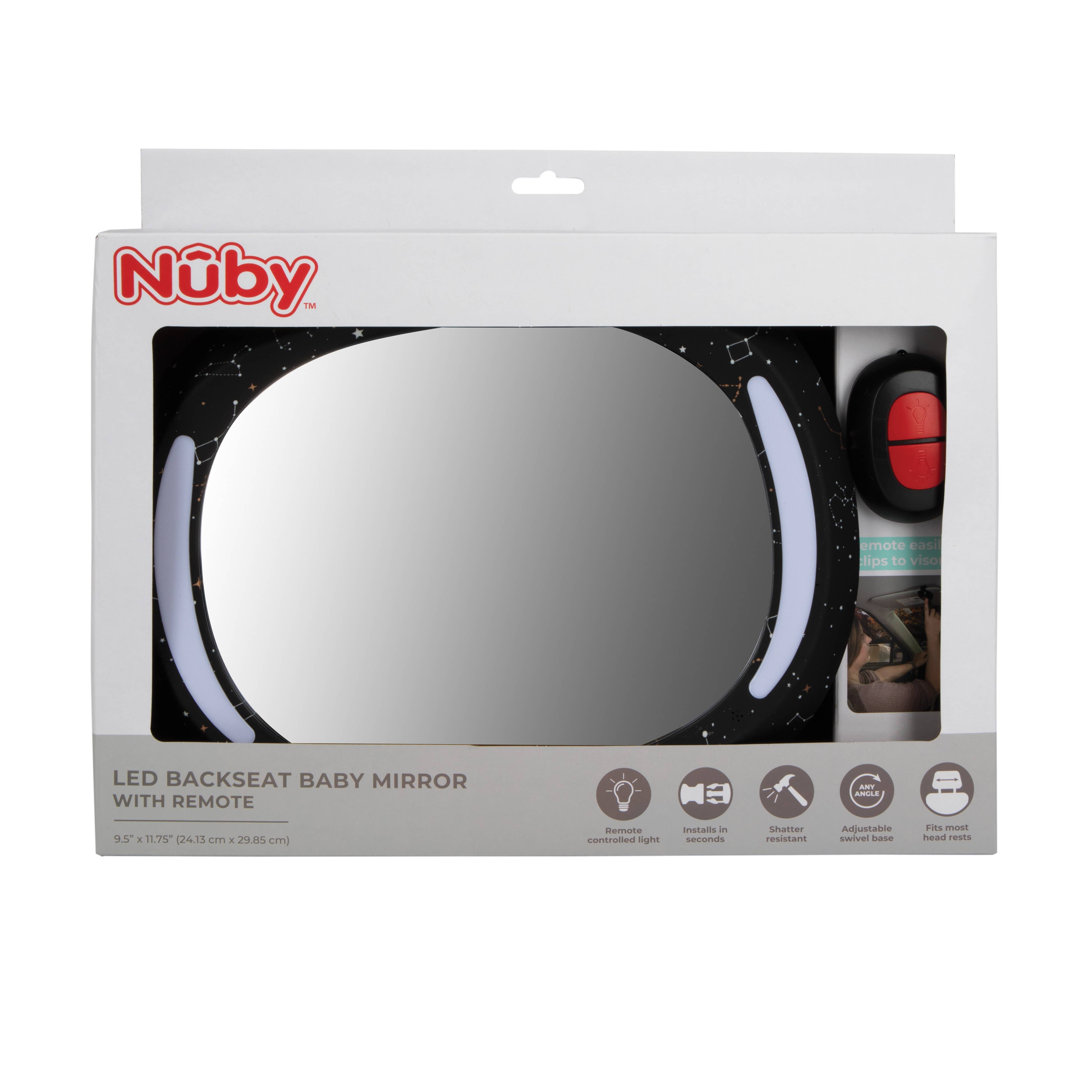 Nuby’s LED Backseat Baby Mirror