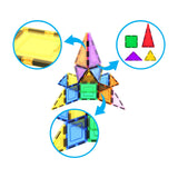 PicassoTiles 4pc Large Square Magnet Tiles Expansion Pack