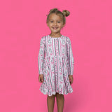 *PREORDER* BOO AND BOWS LONG SLEEVE DREAM RUFFLE DRESS
