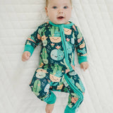 Cactus Cuties Bamboo Zippy Romper - Succulent Bamboo Pajamas