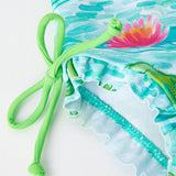Crocodile Green Girls' Swimsuit