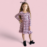 *PREORDER* BATTY BOWS LONG SLEEVE DREAM RUFFLE DRESS