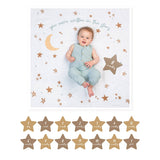 Baby's 1st Year Swaddle & Milestone Cards - Stars