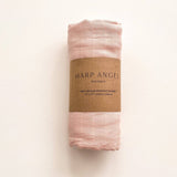 Blush Pink Bamboo Cotton Muslin Baby Swaddle Blanket