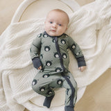 Green Bears Bamboo Zippy Romper