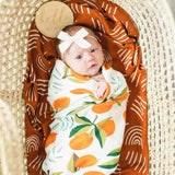 Bamboo Muslin Swaddle Blanket - Citrus Orange