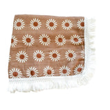 Fringe Swaddle Blanket - Daisy