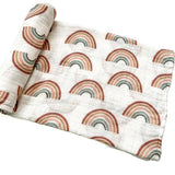 Multicoloured Rainbow Swaddle Blanket
